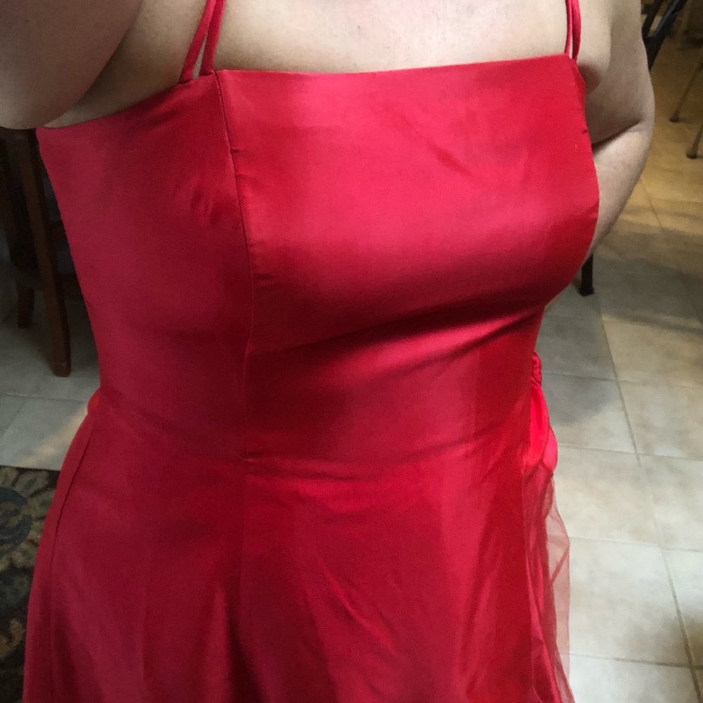 Betsy and Adam long bright red dress; wore once.
